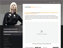 Tablet Screenshot of andrew-price-hairdressing-academy.com